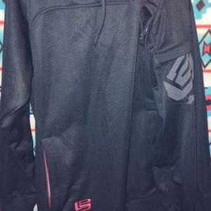 LeBron large black red warmup hoodie